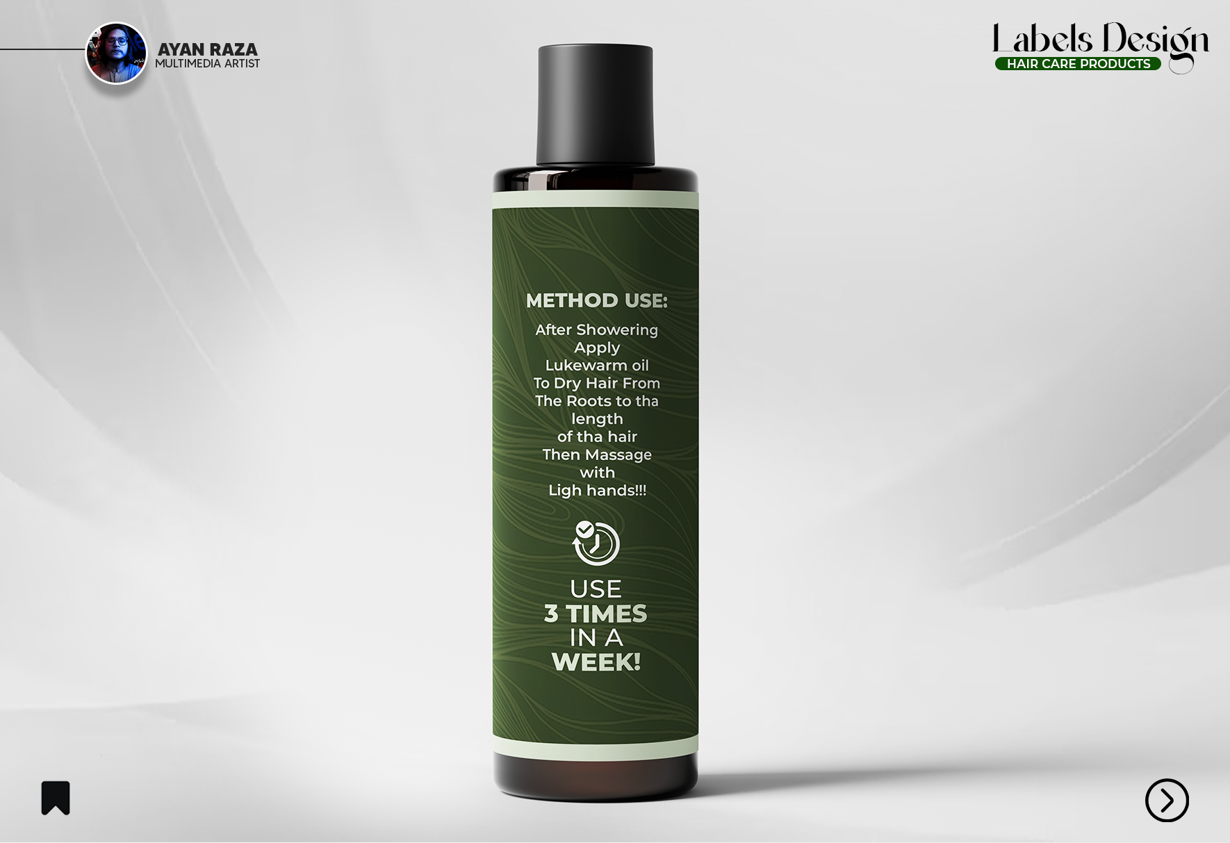 Hair Oil & Shampoo Label Design