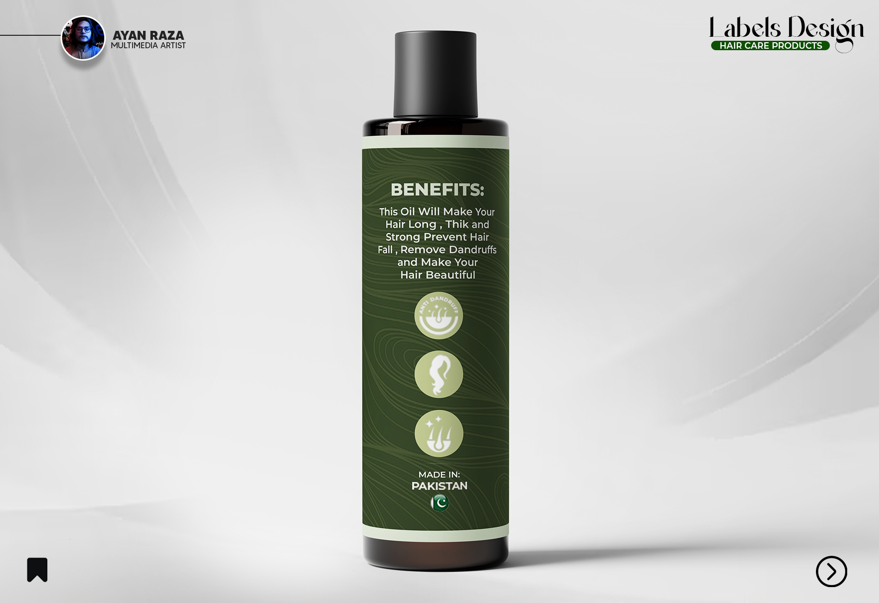 Hair Oil & Shampoo Label Design