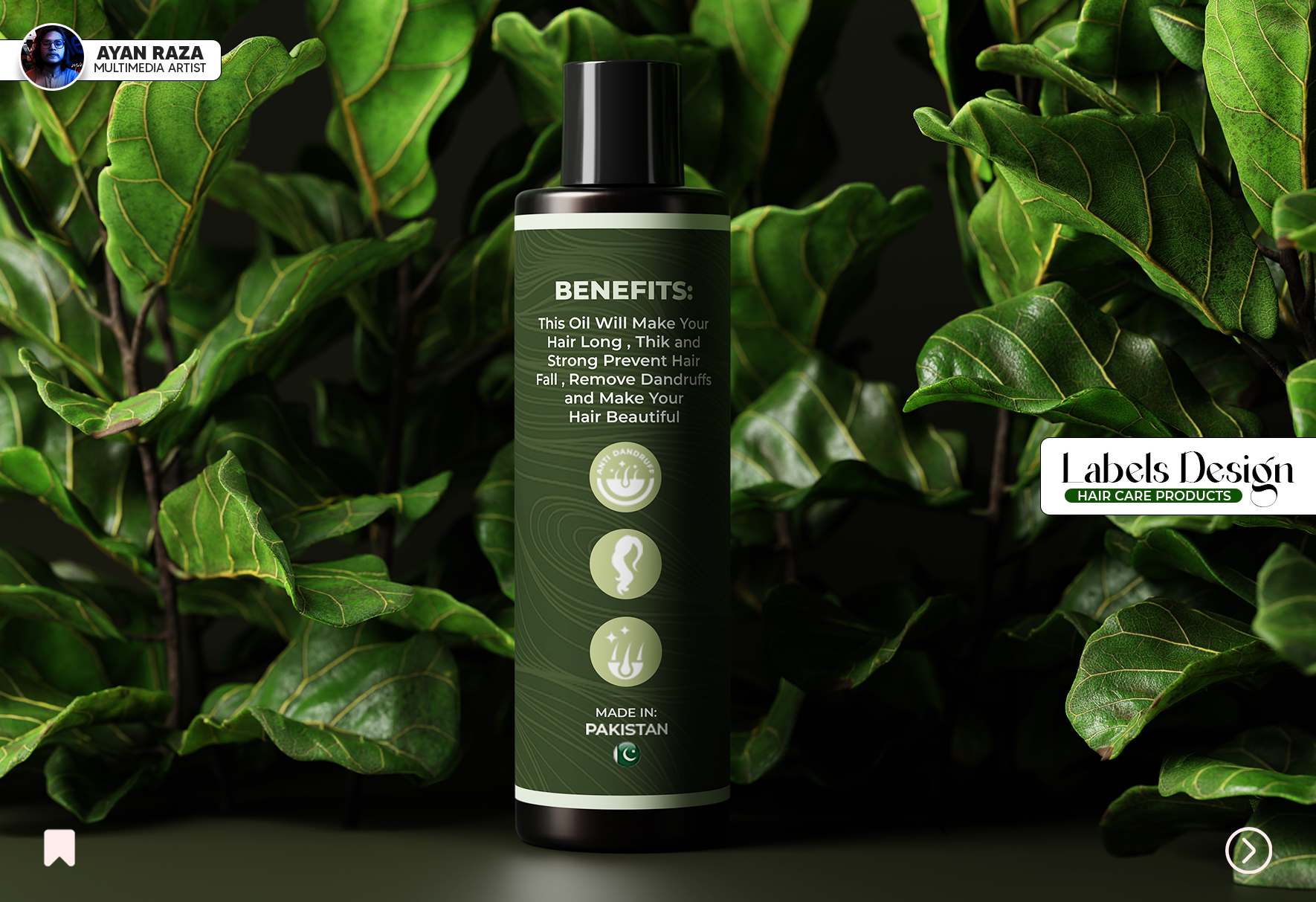 Hair Oil & Shampoo Label Design