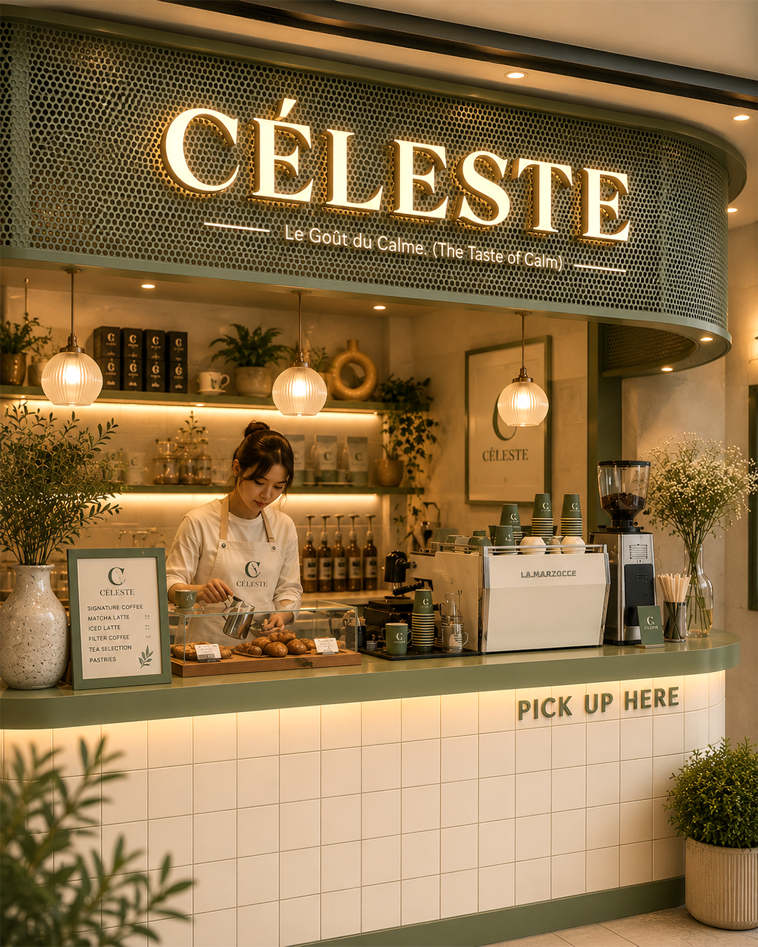 Céleste Coffee Shop Branding, Logo & Packaging
