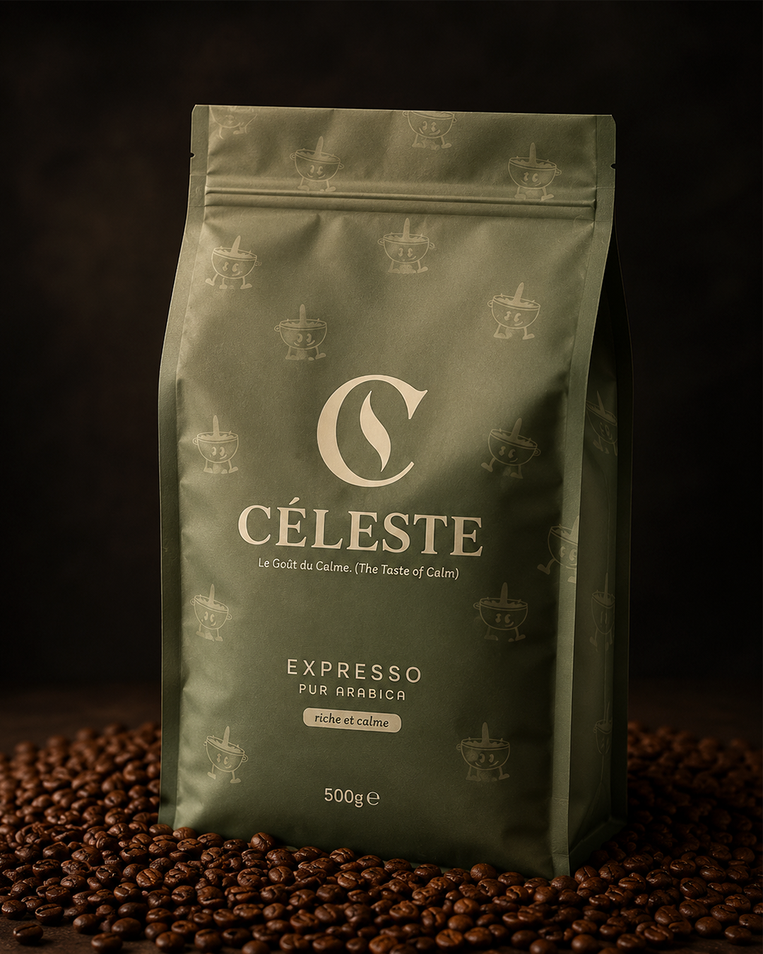 Céleste Coffee Shop Branding, Logo & Packaging