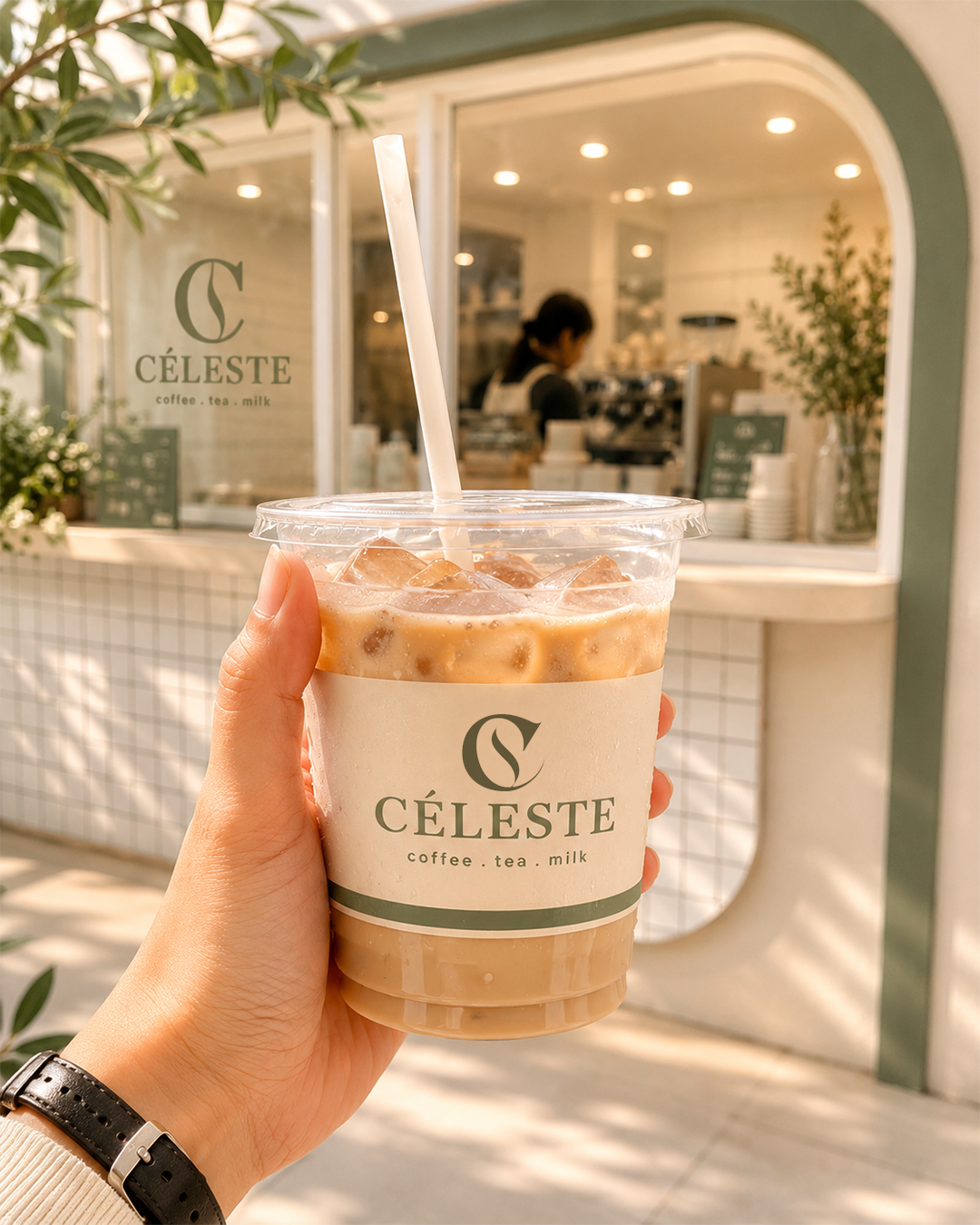 Céleste Coffee Shop Branding, Logo & Packaging