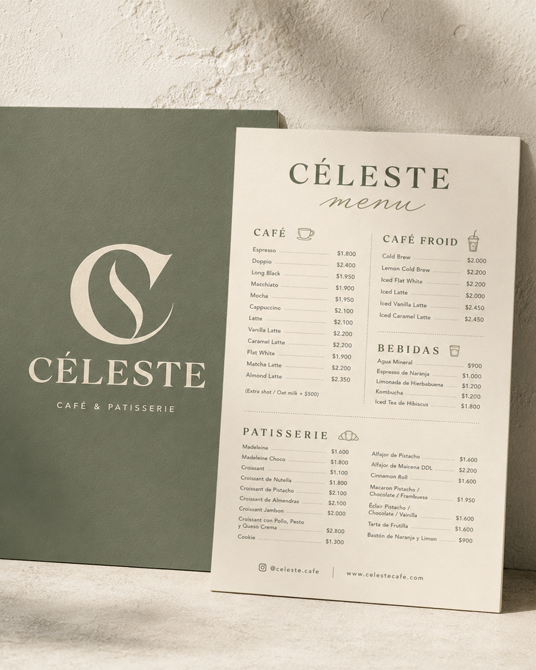Céleste Coffee Shop Branding, Logo & Packaging